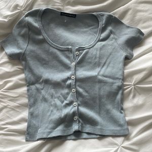 Brandy Melville light blue Zella top one size (fits xs/small)